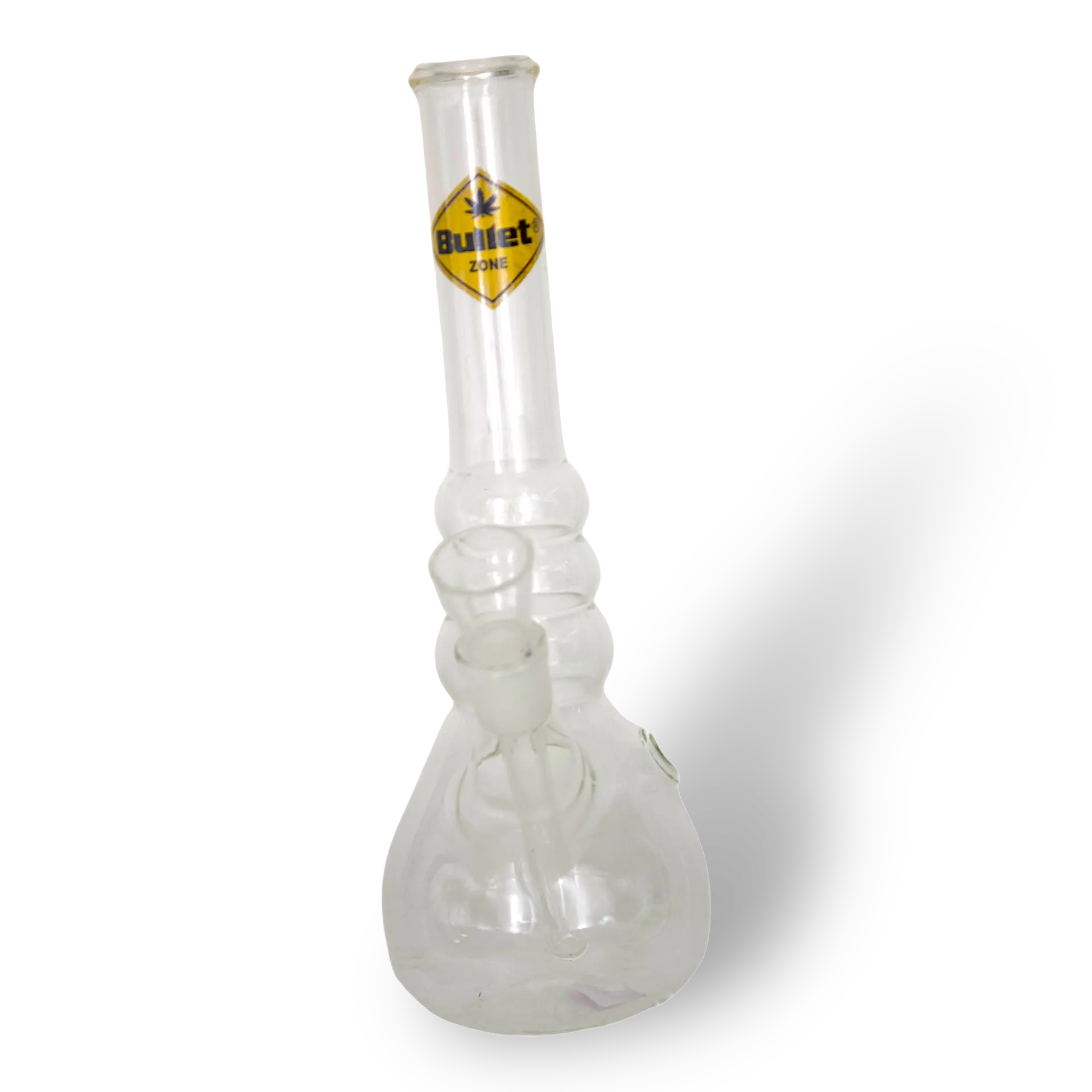 Bullet Zone Glas bong gerade konisch Kugel mit 3 Ringe