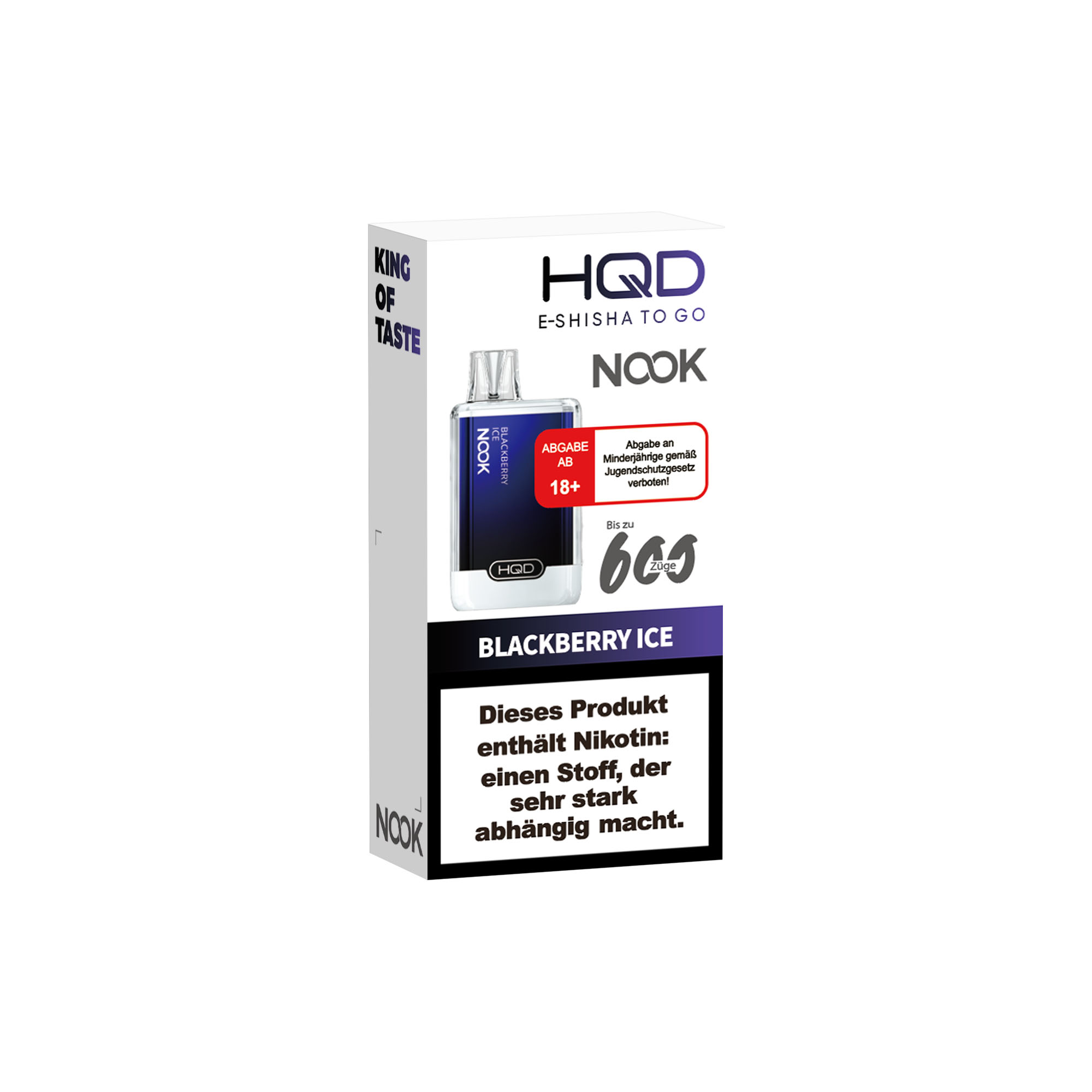 Hqd Nook - E-Shisha 600 Züge - Blackberry Ice