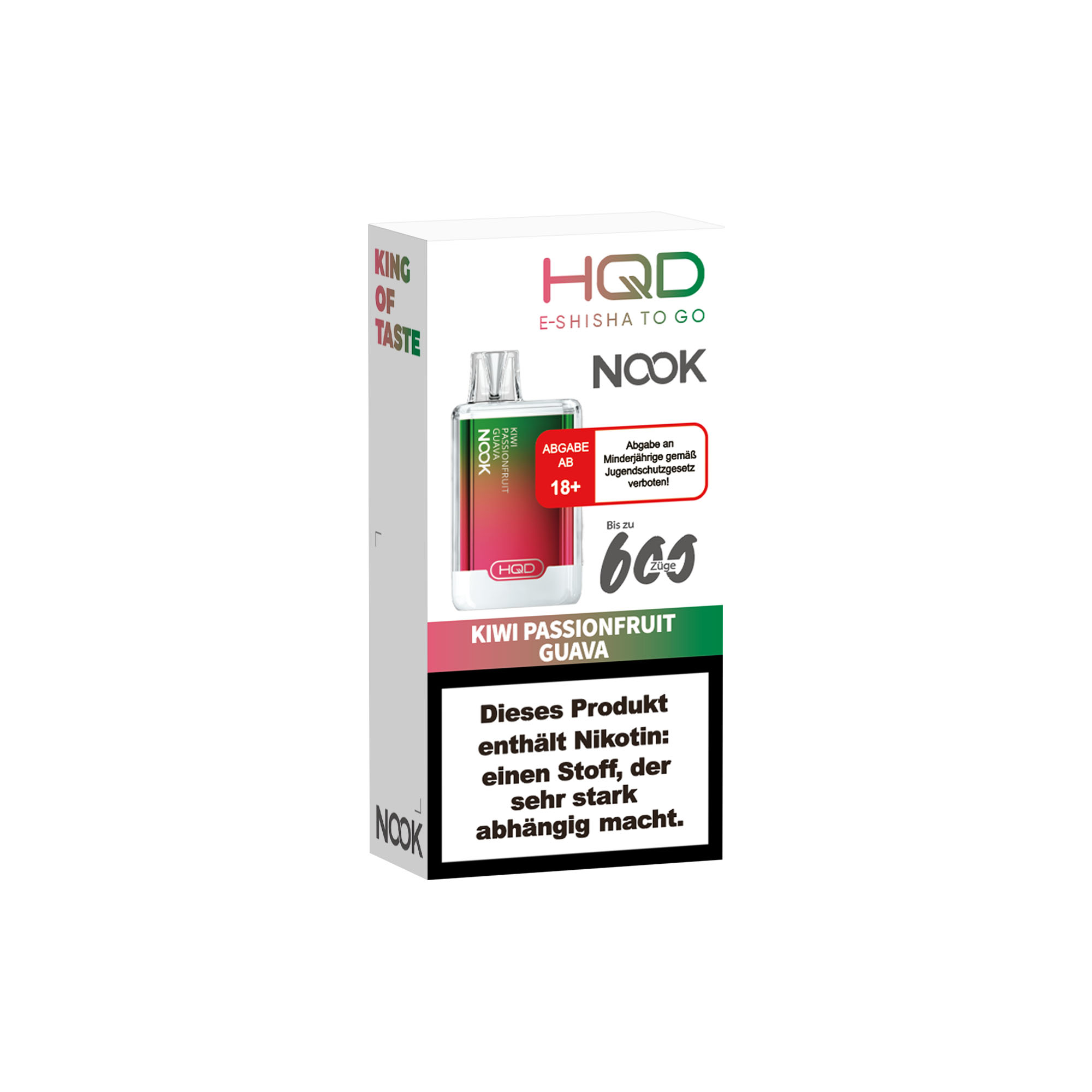 Hqd Nook - E-Shisha 600 Züge - Kiwi Passionfruit Guava