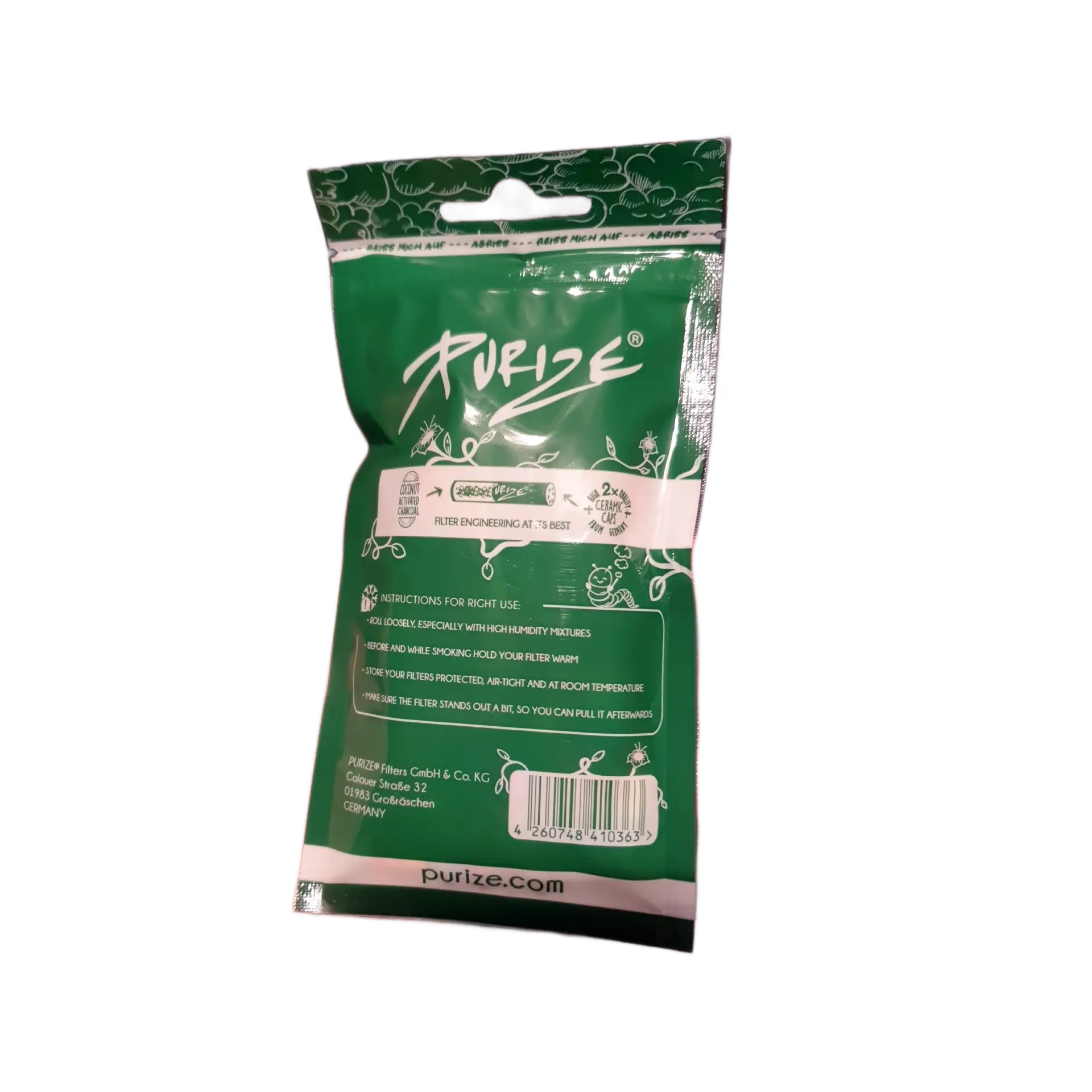 Purize Aktivkohle Xtra Slim Size 5,9 mm Filter 50 Stück